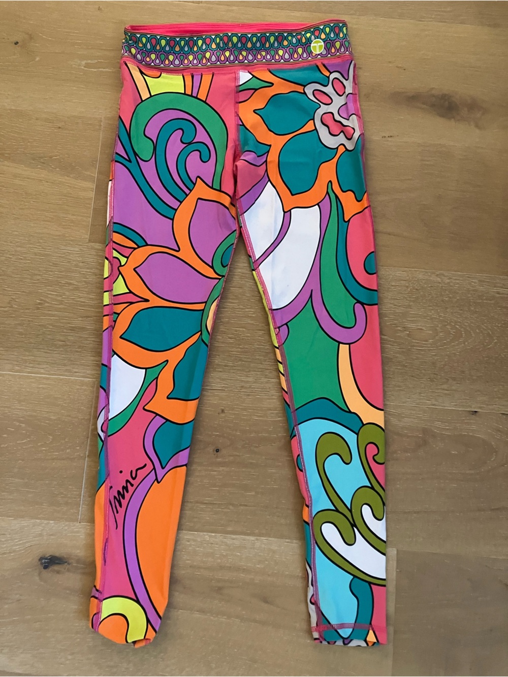 Trina Turk Multicolor Floral-Print Leggings in Pink, Orange, Teal